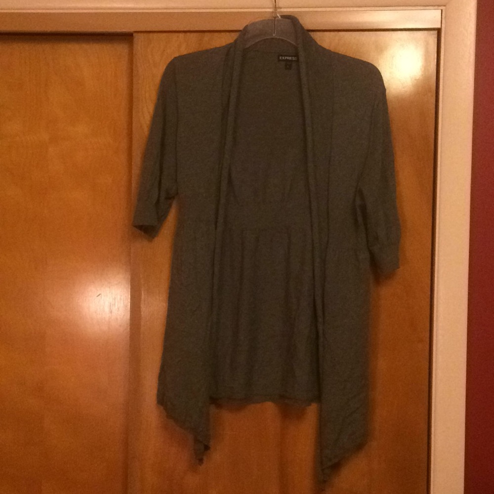 Express grey cardigan size L